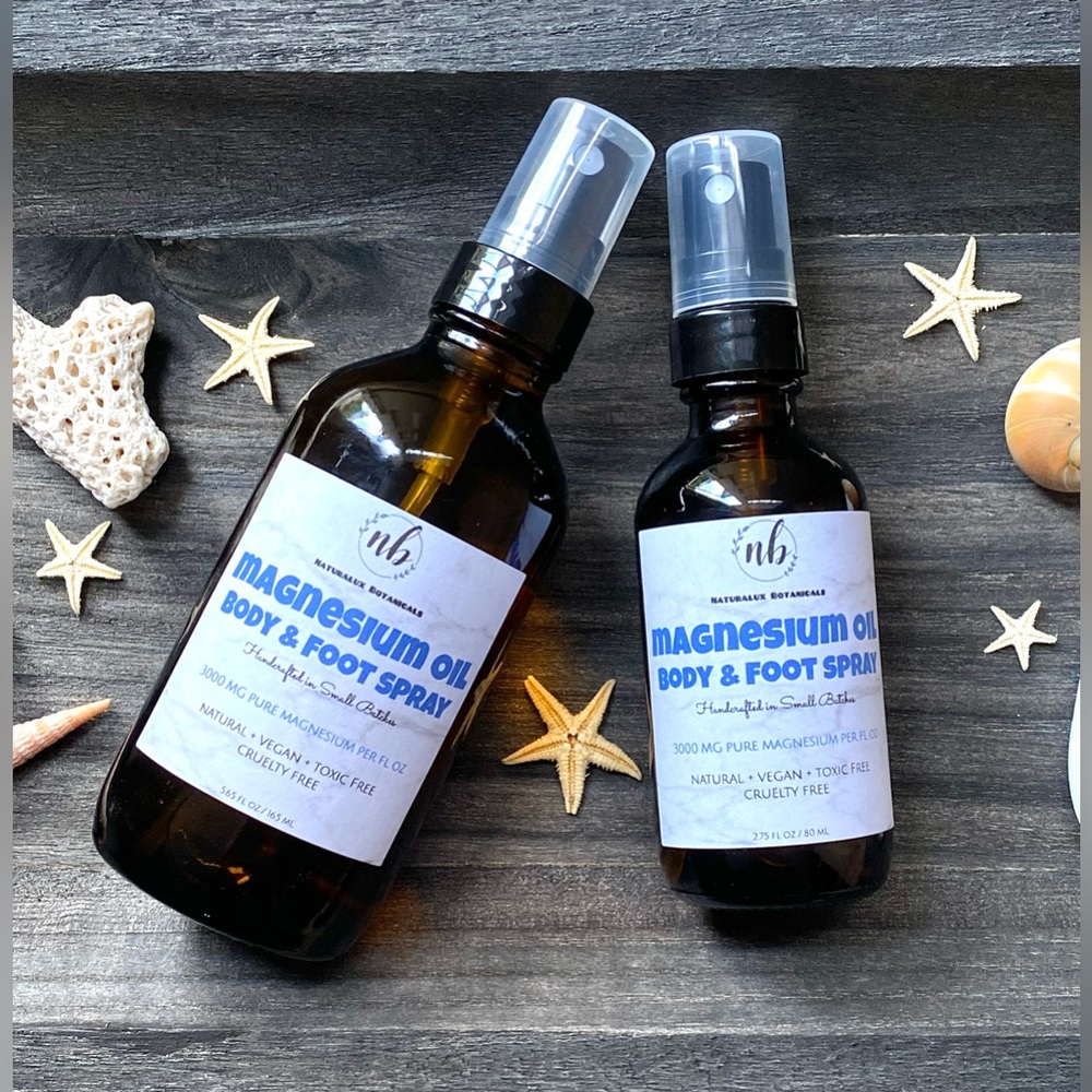 Magnesium Oil Body & Foot Spray Ultra Pure Natural Hand Crafted Vegan 2.75 fl oz